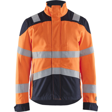 Giacca da lavoro multinorma Inherent 4089 - Arancione fluorescente/Marine XL
