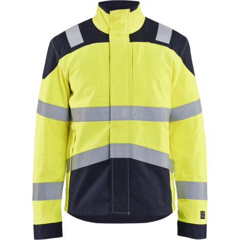 Giacca da lavoro multinorme inerente 4089 - Giallo fluorescente/Navy XXL