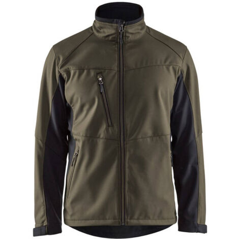 Giacca da lavoro softshell 4950 - Verde kaki/nero 4XL