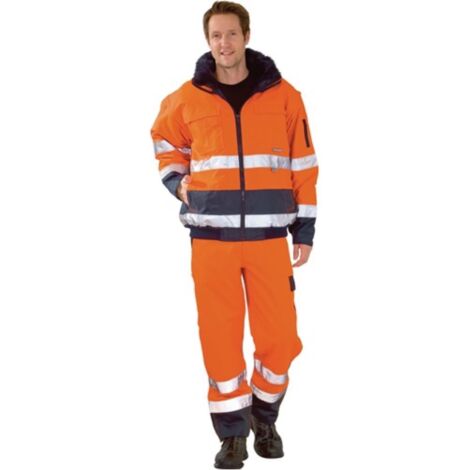 Giacca di sicurezza comoda, taglia XL, arancione/marina
