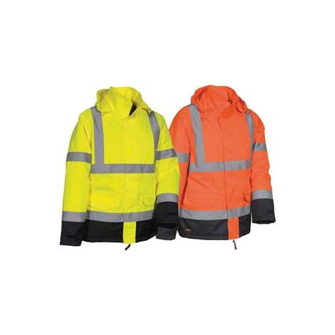 GIACCA IMBOTTITA NAMSOS AD ALTA VISIBILITA' tg.M arancio fluo/navy COFRA