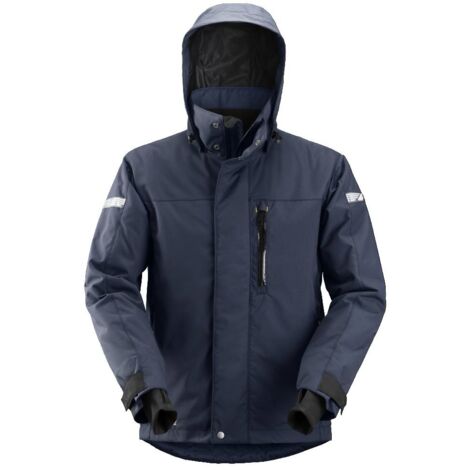 GIACCA IMPERMEABILE 37.5 CON CAPPUCCIO TG. L BLU NAVY