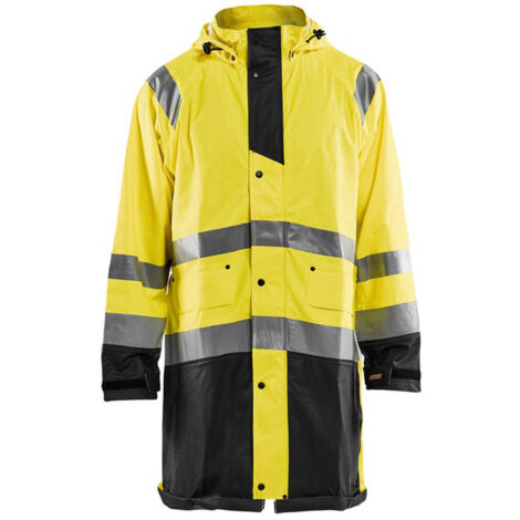 Giacca impermeabile ad alta visibilità livello 1 4324 - Giallo fluorescente/Nero 4XL