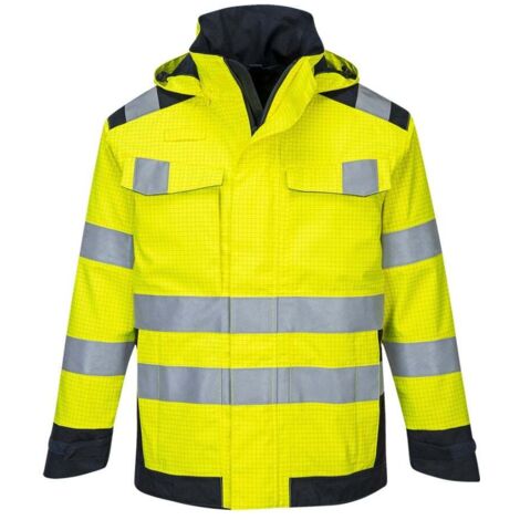 Giacca impermeabile modaflame arc elettrico Giallo/Marina 4XL