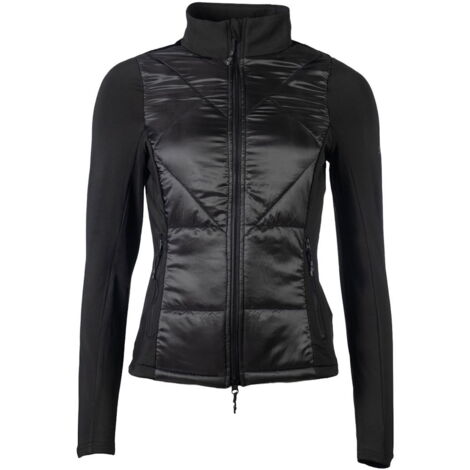 Giacca in Jersey e nylon da donna con trapunta frontale modello Prag II: XL, marrone