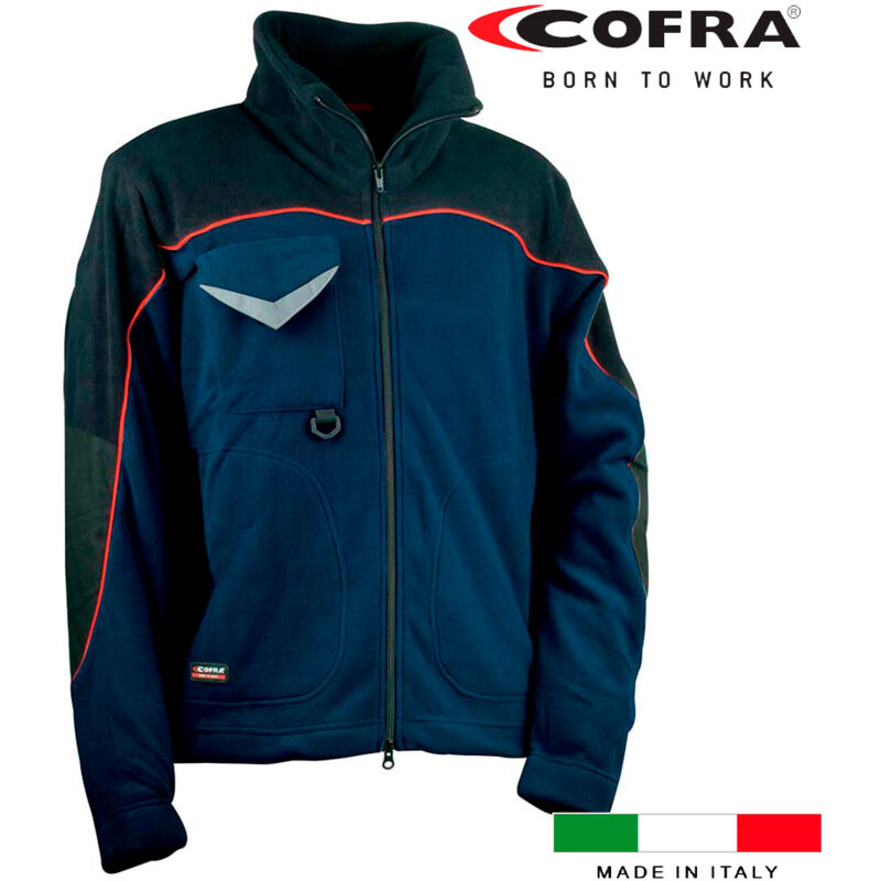 Image of Cofra - E3/80524 giacca rider fodera in pile blu marino nero taglia s