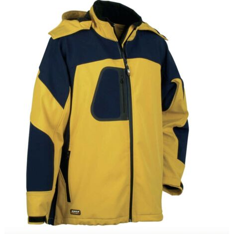 GIACCA LAVORO GIACCONE GIUBOTTO INVERNALE UOMO CERNIERA ZIP GIALLO COFRA TG 60