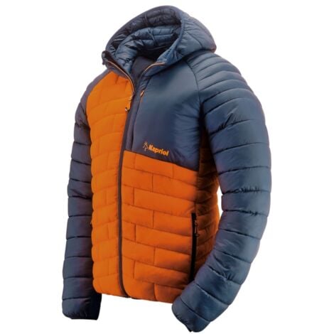 giacca piumino da lavoro kapriol "thermic" blu/arancione, tg l