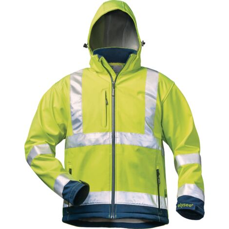 Giacca softshell ad alta visibilità LIAM Taille M giallo fluo/blu ELYSEE