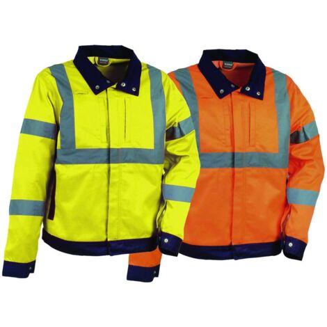 Giacca tempel ad alta visibilita' - Colore: Giallo Fluo/Navy - Taglia: XL