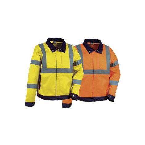GIACCA TEMPEL AD ALTA VISIBILITA'  tg.XL  giallo fluo/navy    COFRA