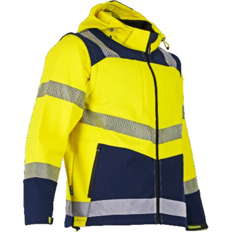 Giacca Viseur ad alta visibilità - Softshell 3 strati - Giallo/Navy - T4 L - LMA - 2227 T4