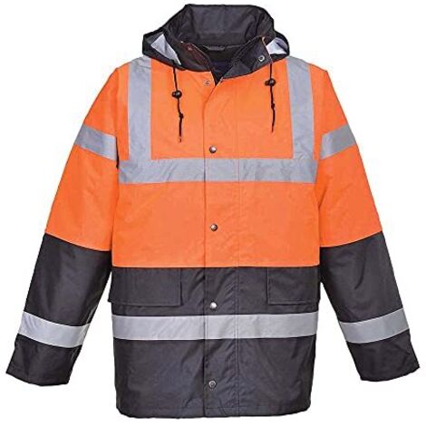 Giaccone Ad Alta Visibilità Imbottito Arancio/Navy Arancio-Navy 4XL