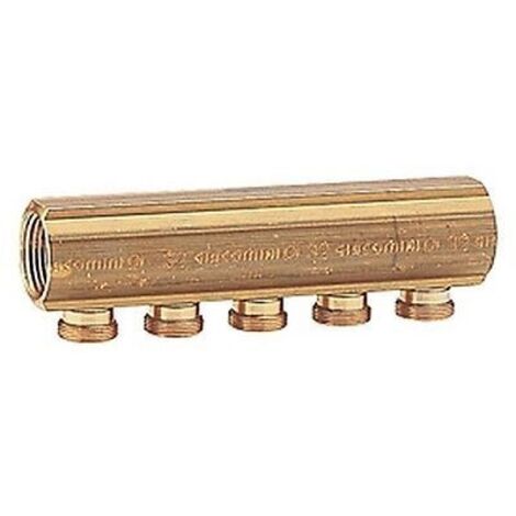 GIACOMINI Collettore Distribuzione Ottone 1"x16/3, Alta Resistenza - R580Y063