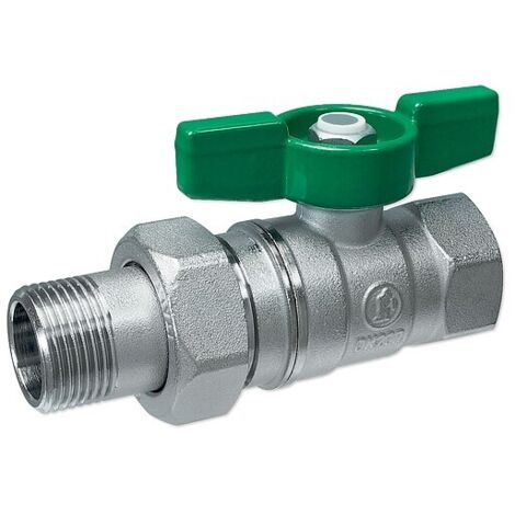 Giacomini Kugelhahn mit Verschraubung 3/4'' IG x 1'' AG - DVGW