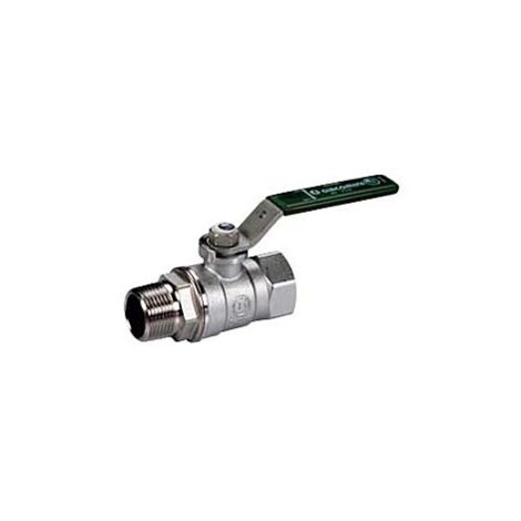 Giacomini Kugelhahn R254WL 254WX054 3/4", grüner Hebelgriff, Innen- und Außengewinde