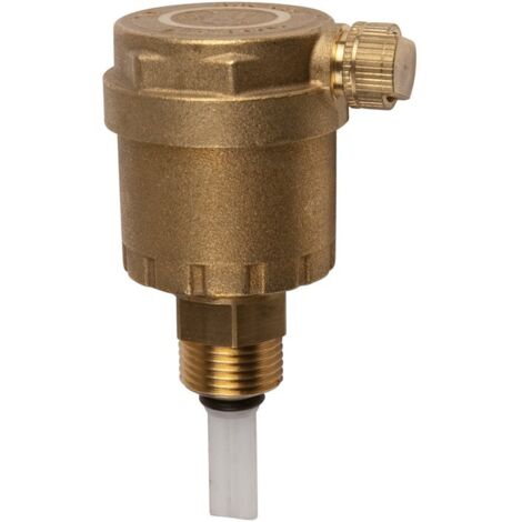 Giacomini – Purgeur d'air automatique 12x17 – Filetage plomberie – Valve d'isolement intégrée – Débit 30L à 3 bar – R88IY002
