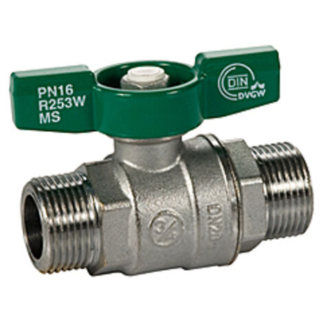 Giacomini Trinkwasser Kugelhahn DN20 Schwermodell mit Flügelgriff 2x 3/4''AG DVGW R253WX004