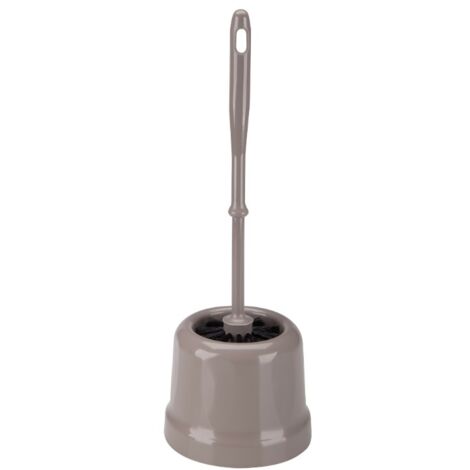 GIANA Kunststoff-Toilettenbürste mit Behälter, Set 39 cm, beige