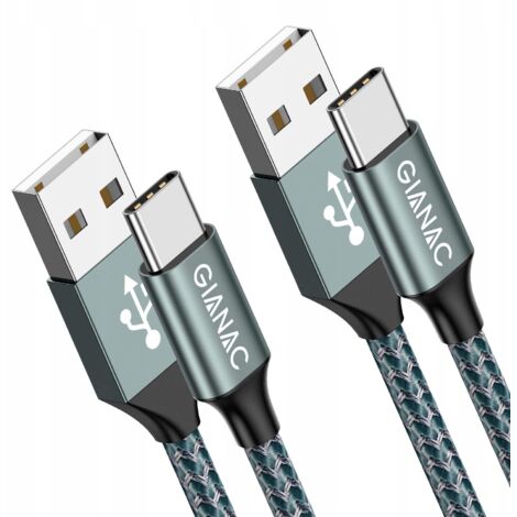 GIANAC USB - USB Typ-C-Kabel, 2 Stück, 3 m