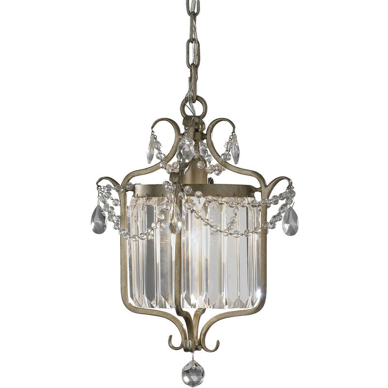 Gianna - 1 Light Ceiling Pendant Silver, E27 - Elstead