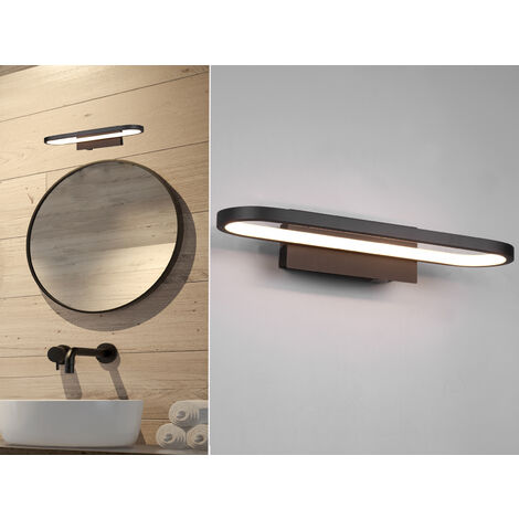 Gianni Moderne Badezimmer-LED-Wandleuchte Schwarz IP44 Trio-Beleuchtung