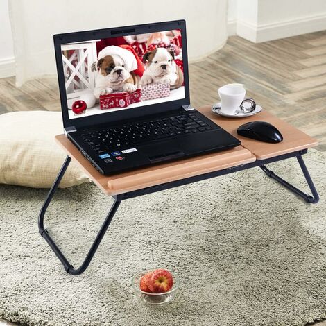 SONGMICS Table de Lit, Petite Table pour Ordinateur Portable en