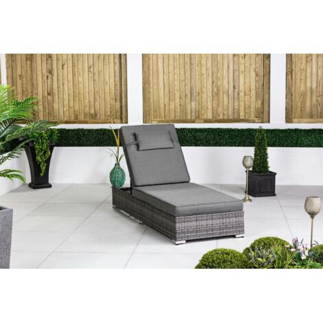 GIARDINO Rattan Sun Lounger Luxury Rattan Sunbed for Garden & Patio Furniture
