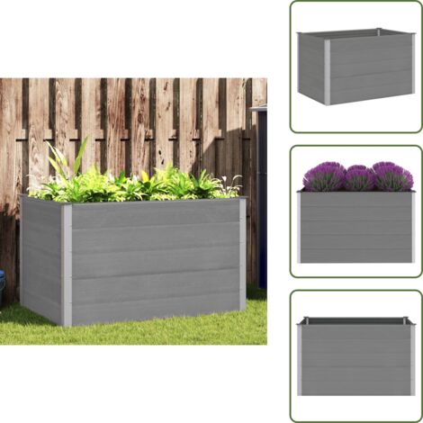 Giardino - vidaXL Letto Rialzato da Giardino in WPC 150x100x91 cm Grigio - Piante