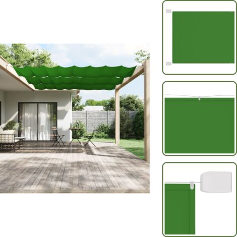 Giardino - vidaXL Paravento Verticale Verde Chiaro 140x360 cm in Tessuto Oxford - Tessuto oxford