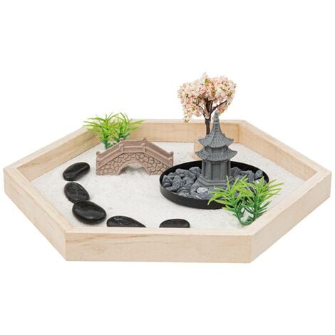 Giardino zen lila legno 24x21cm - Atmosphera créateur d'intérieur