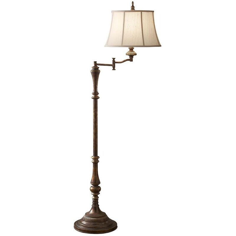 Elstead Lighting - Elstead Gibson - 1 Light Floor Lamp Antique Brown, E27