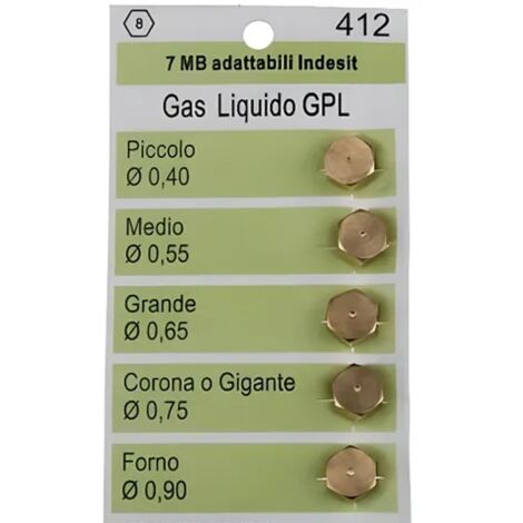 Gicleurs butane universel  glp 7 mb