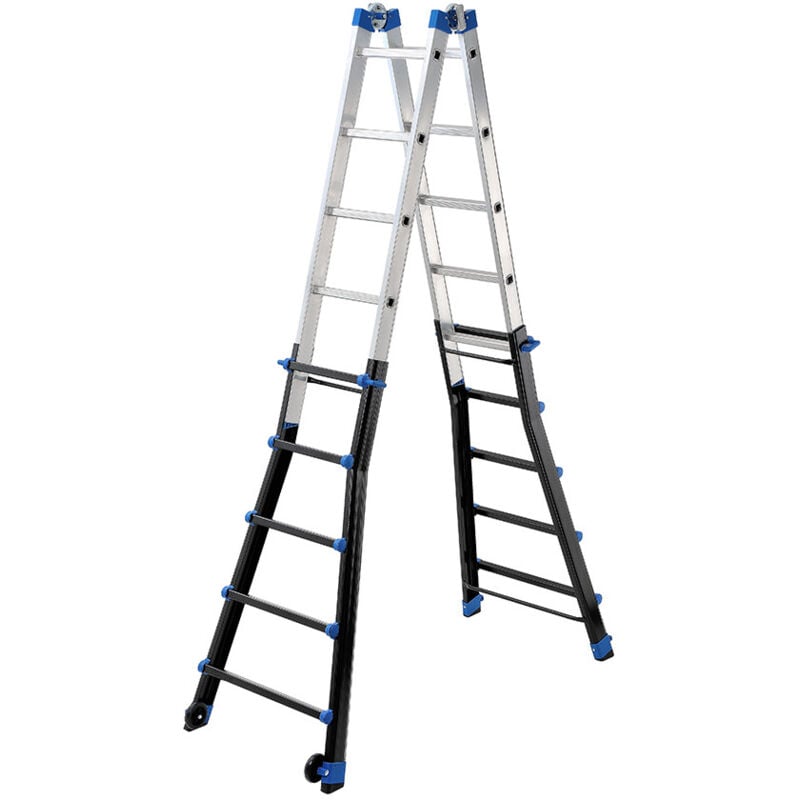 Echelle pliable multifonction télescopique 4x5 échelons 5,2m/6m Hailo ProfiLine