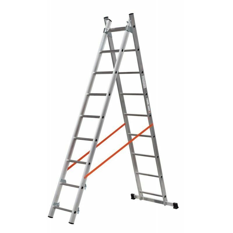 

GIERRE AL315 - Escalera 2 tramos combinada de aluminio Modula 2x9
