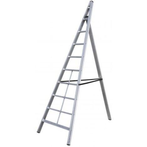 gierre-al510-escalera triangular de aluminio trittika (8 peldaños)