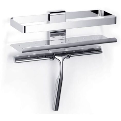 Giese Newport Duschkorb 30820-02 chrom, für Rasierer, mit Haken und Wischer