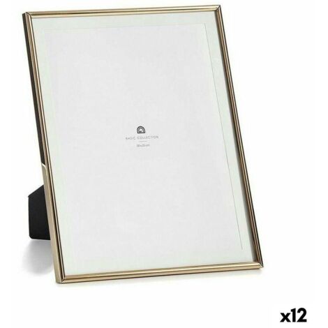 Gift-decor Cadre photo Doré Verre Acier 20x25 cm pack 12