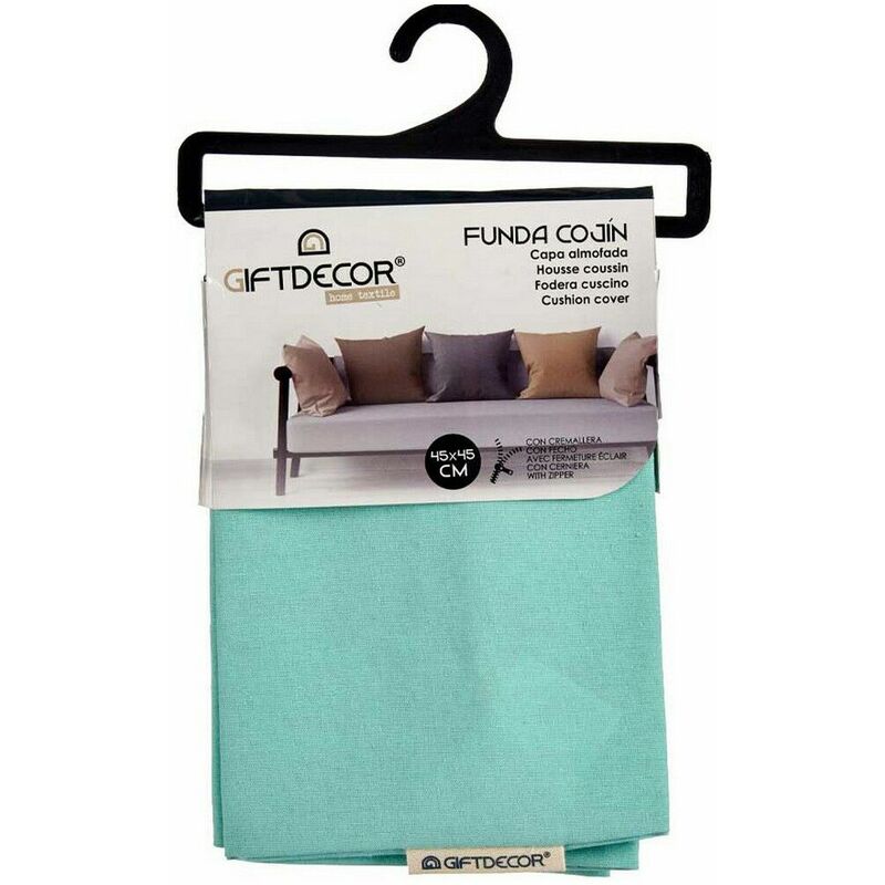 

Giftdecor - Gift Decor Funda de cojín Turquesa 60 x 60 cm