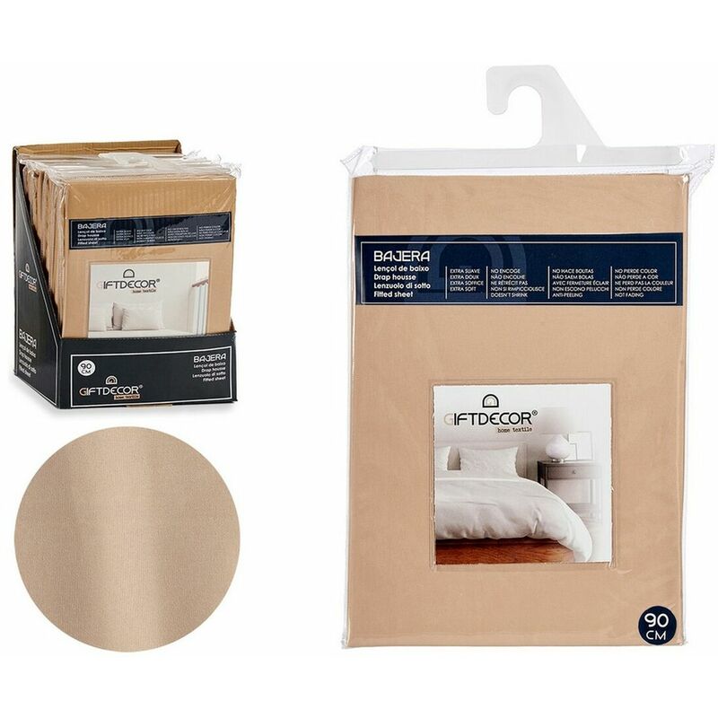 

Gift Decor Sábana Bajera Beige Cama de 90 (90 x 200 cm)