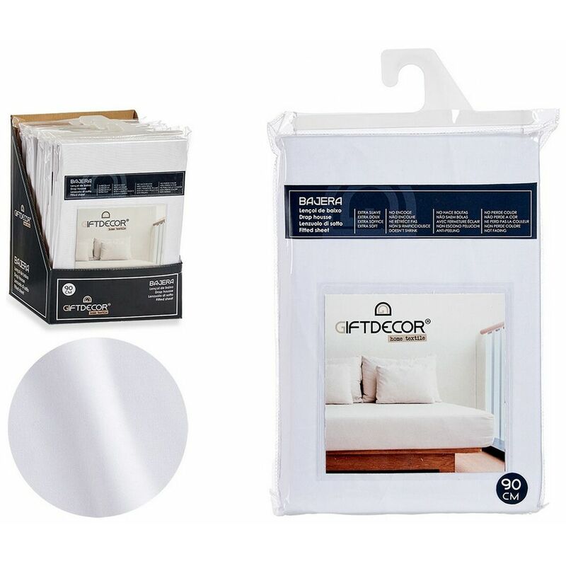

Gift Decor Sábana Bajera Blanco Cama de 90 (90 x 200 cm)
