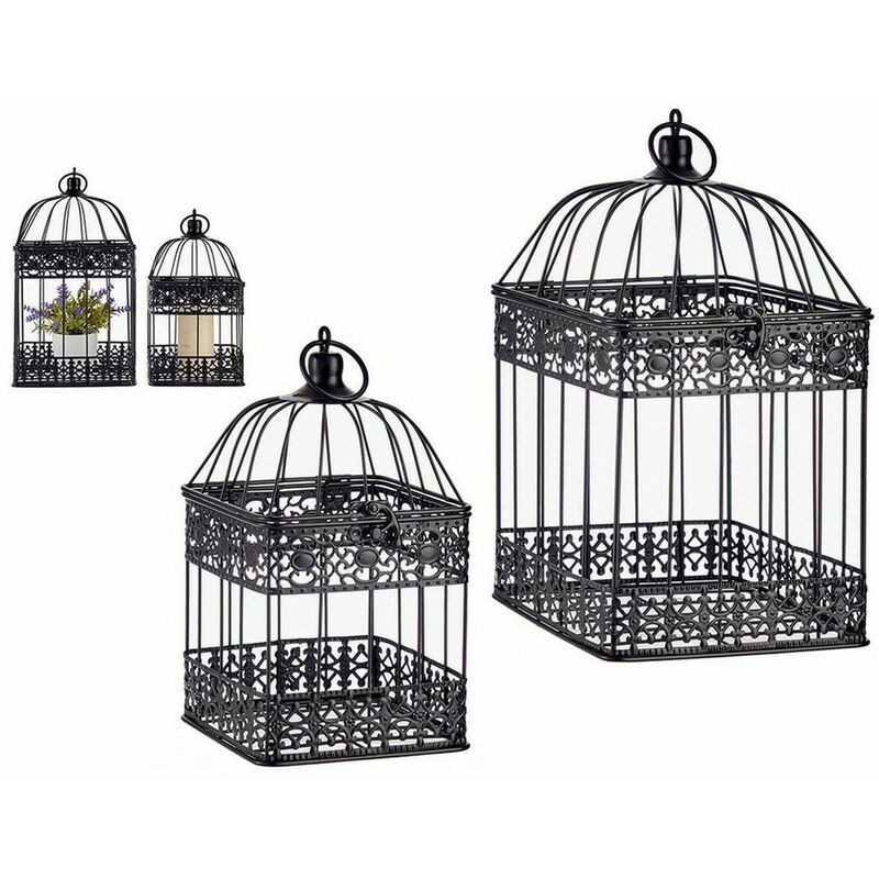 

Gift Decor Set Jaulas Negro Metal (2 pcs)