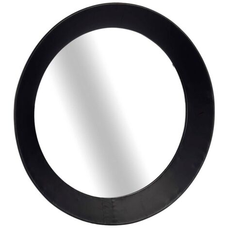 Gift Decor Spiegel de Wand Glas Schwarz Metall (80 x 7,5 x 80 cm)