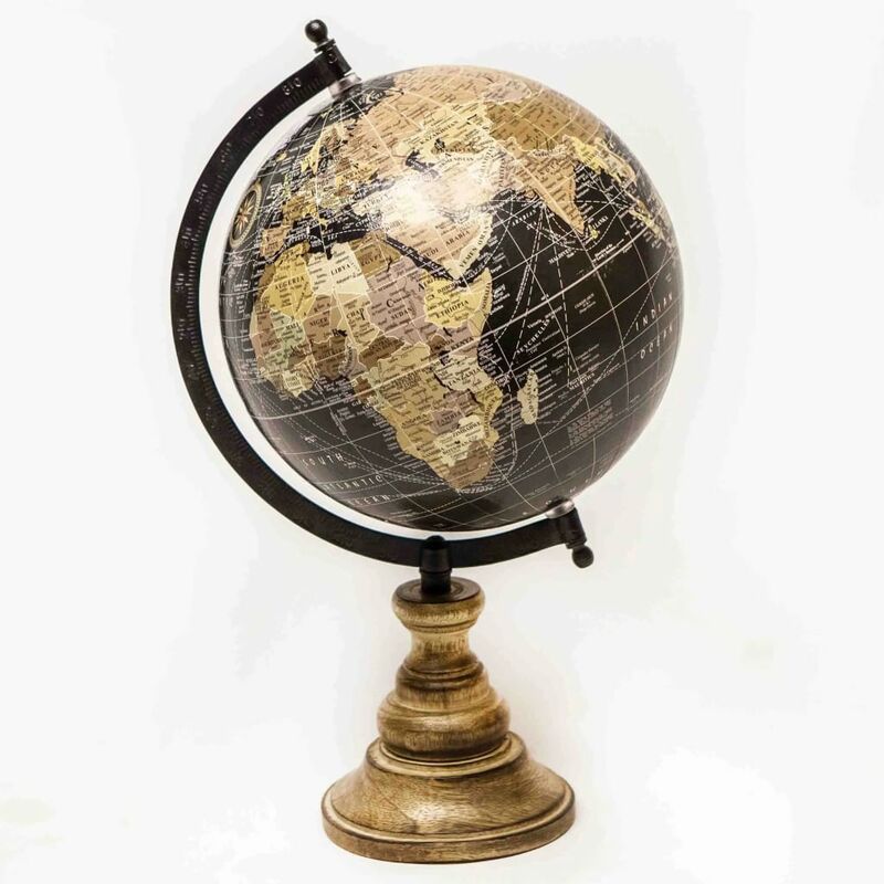 

Gifts Amsterdam Bola del mundo negra 20 cm