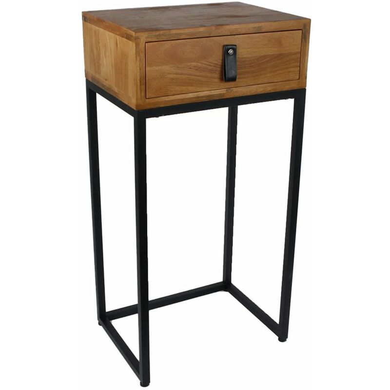 

Mesa auxiliar Noud de madera de abeto 40x30x80 cm - Crema - Gifts Amsterdam