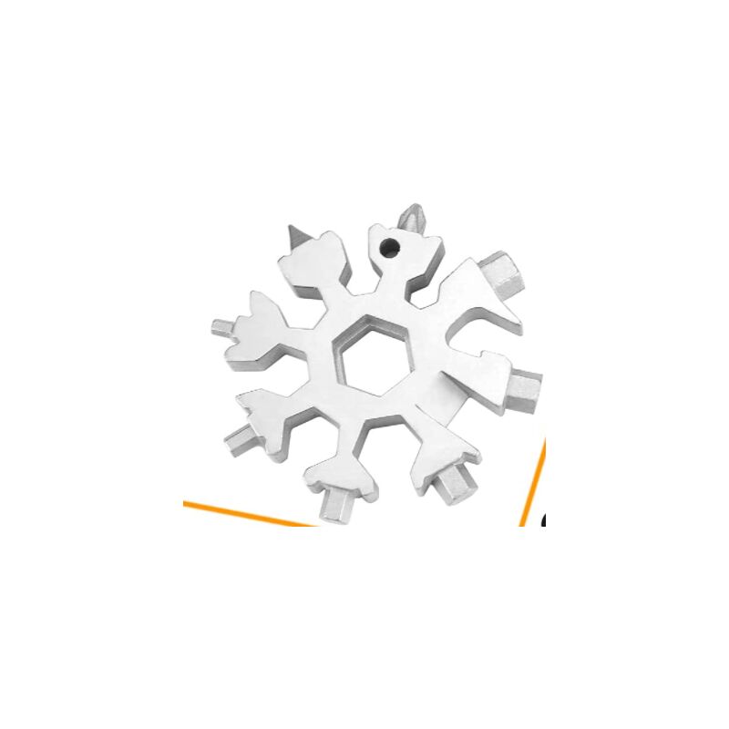 Mimiy - Gifts for Men and Women - 18 in 1 Snowflake Multitool, Stainless Steel Portable Gadgets for Men(silver)