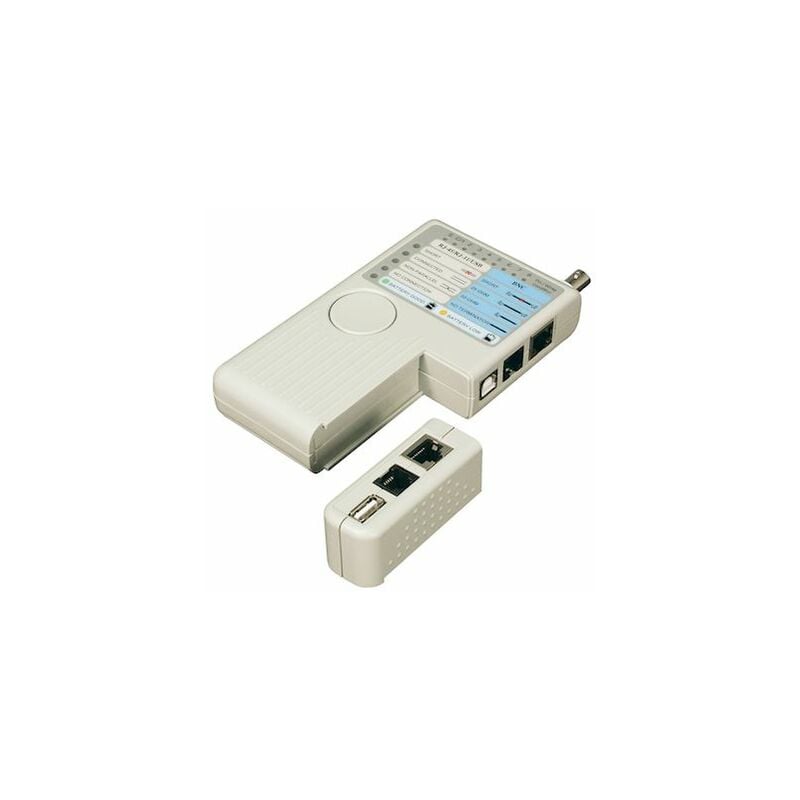 Testeur de câblage - rj45 / rj11 / rj12 / bnc et usb - gigamédia 908ctr2