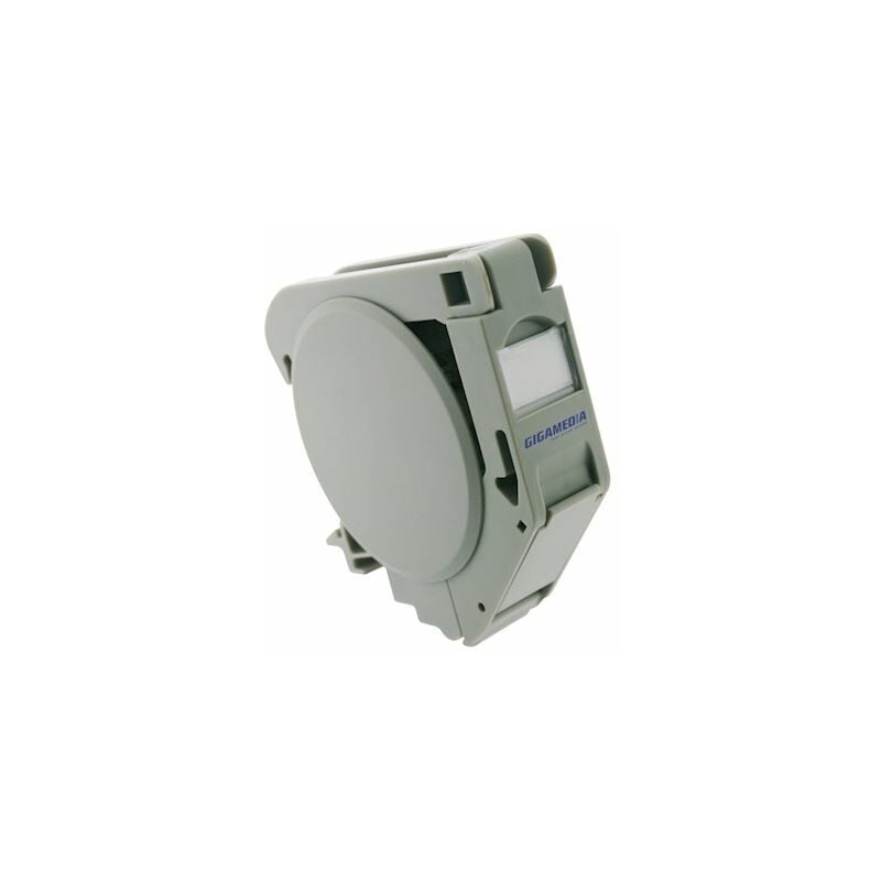Module vide - pour rj45 format keystone - sur rail din - gigamédia rjdin