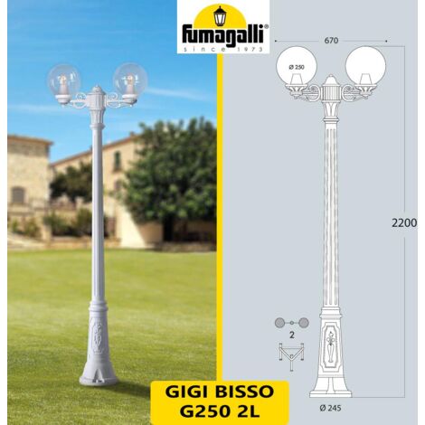GIGI BISSO/G250 2L BIANCO TRASP LED 8,5W CCT 2700-6500