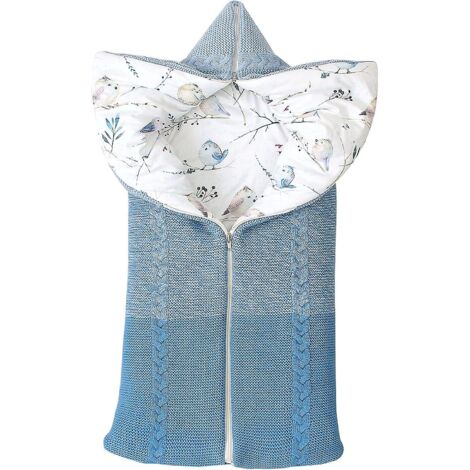 Gigoteuse bleue pour nouveau-né, couverture d'emmaillotage d'hiver